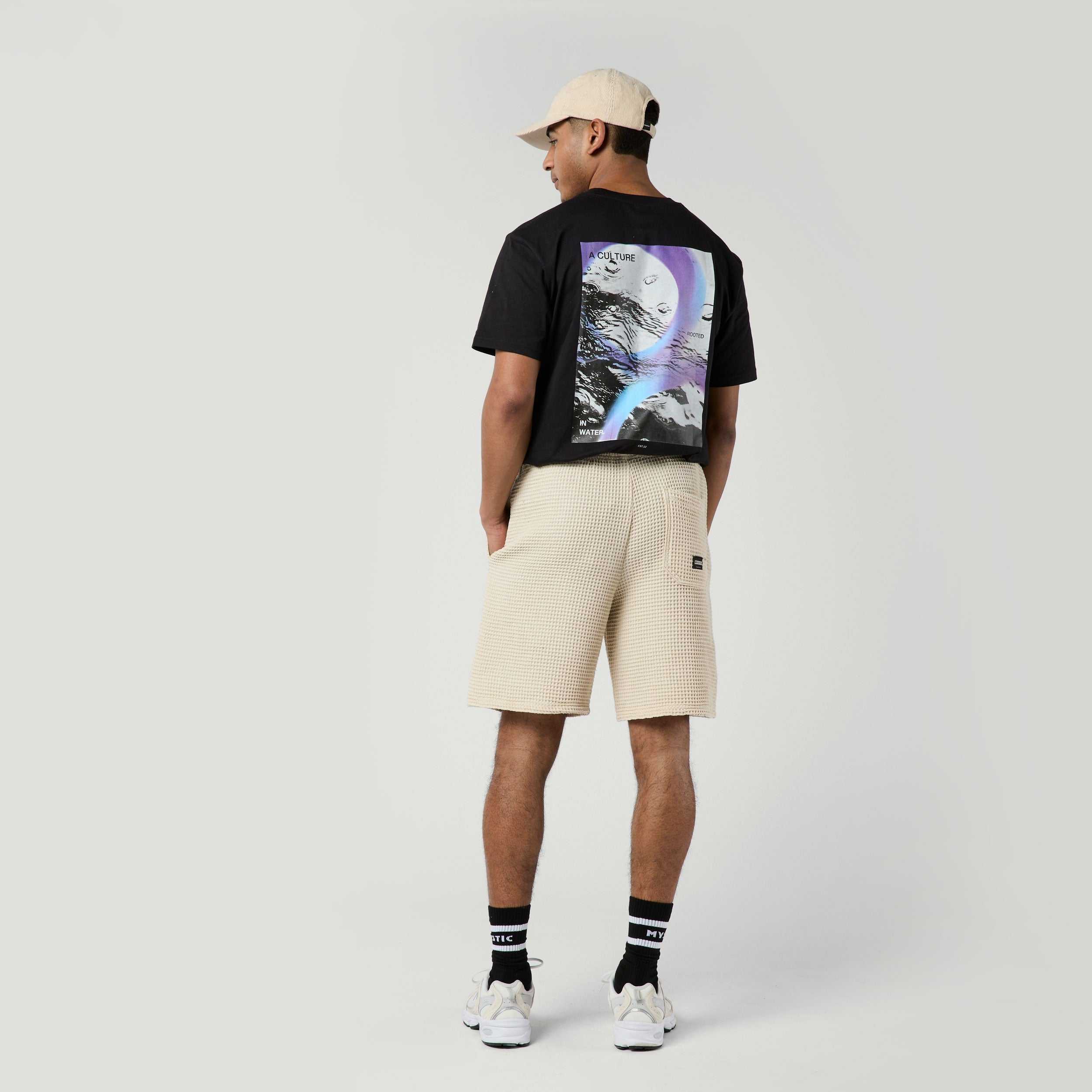 Mystic Scout Short short homme coton gaufré Sand