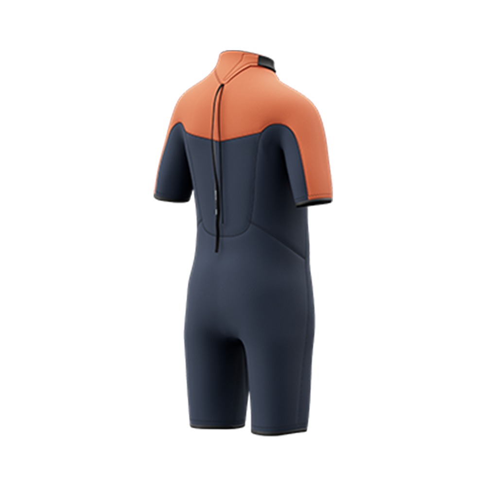 Mystic Star Shorty 3/2mm Bzip FL shorty enfant Navy Orange