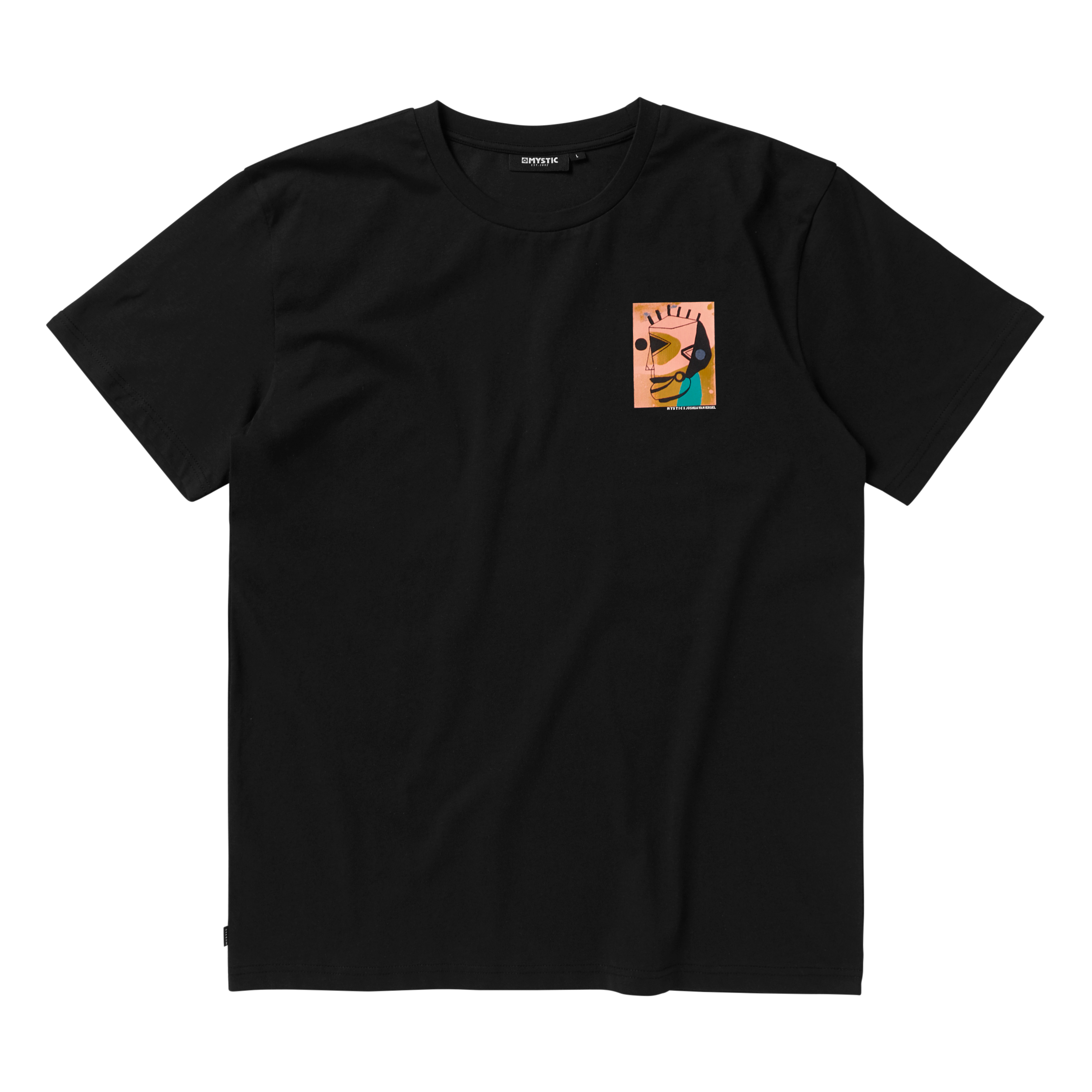 Mystic Joshua Tee t-shirt coton bio noir coupe relax