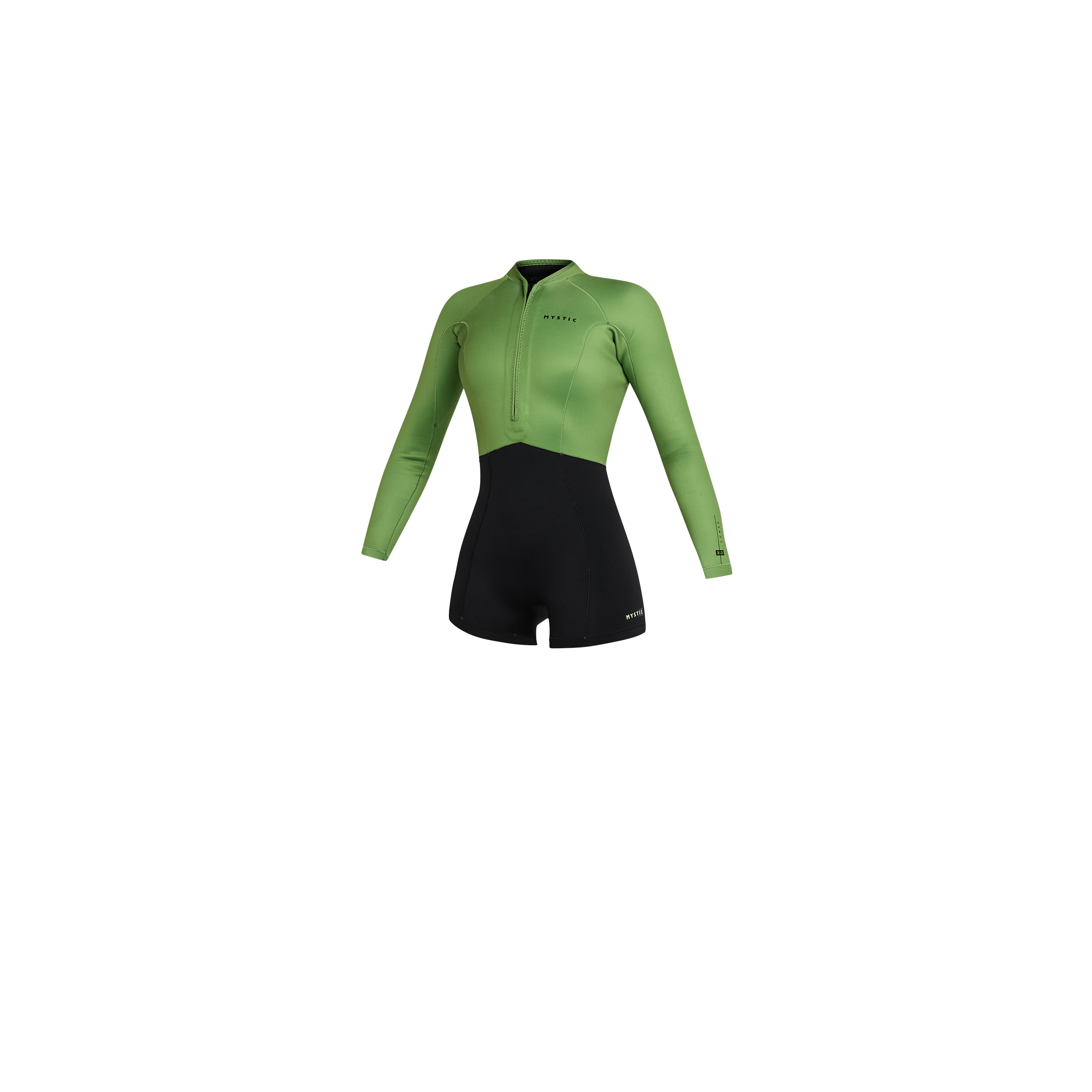 Mystic Lunar Longarm Shorty 2/2mm Fzip combinaison femme vert