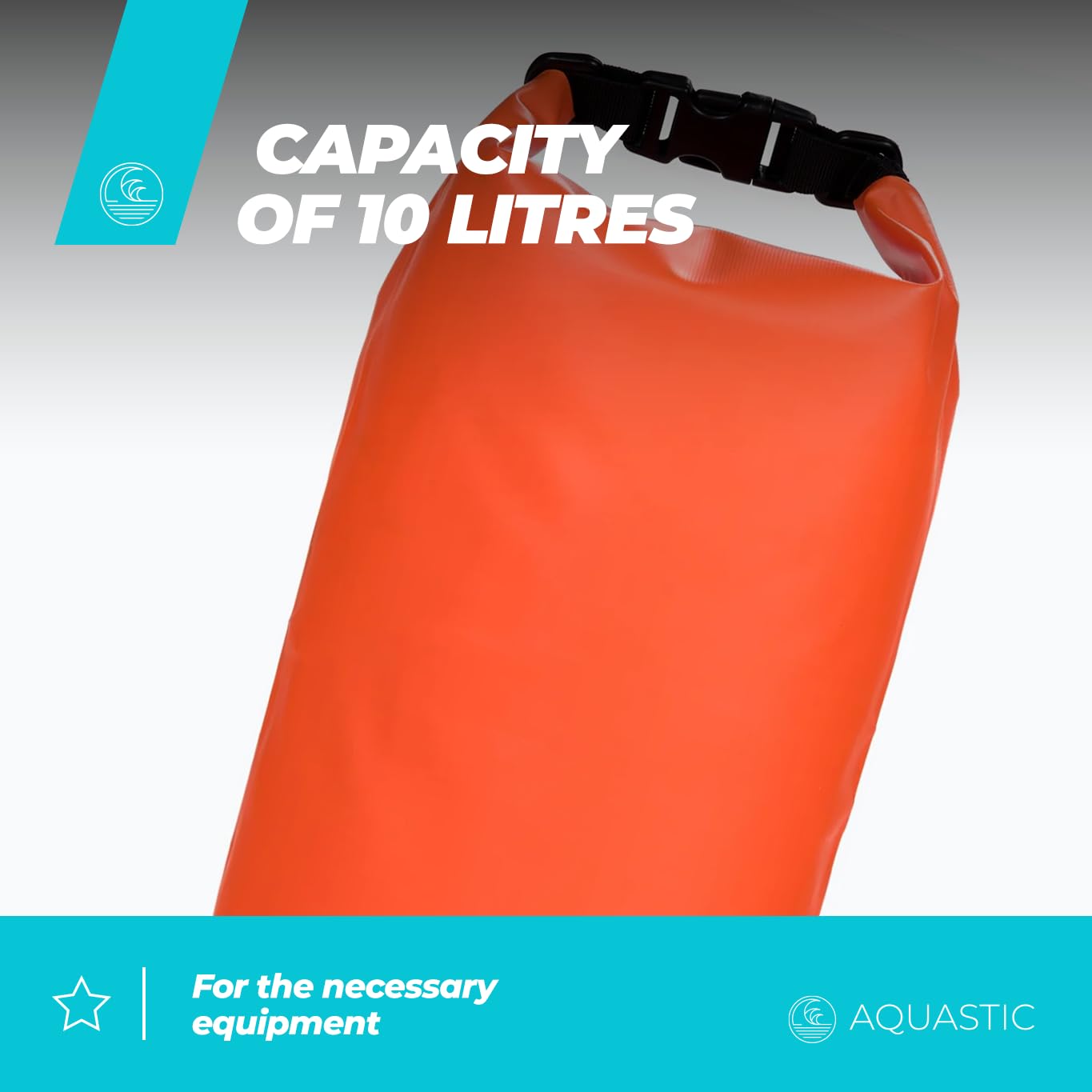 AQUASTIC sac étanche 10 L orange PVC 500D visible
