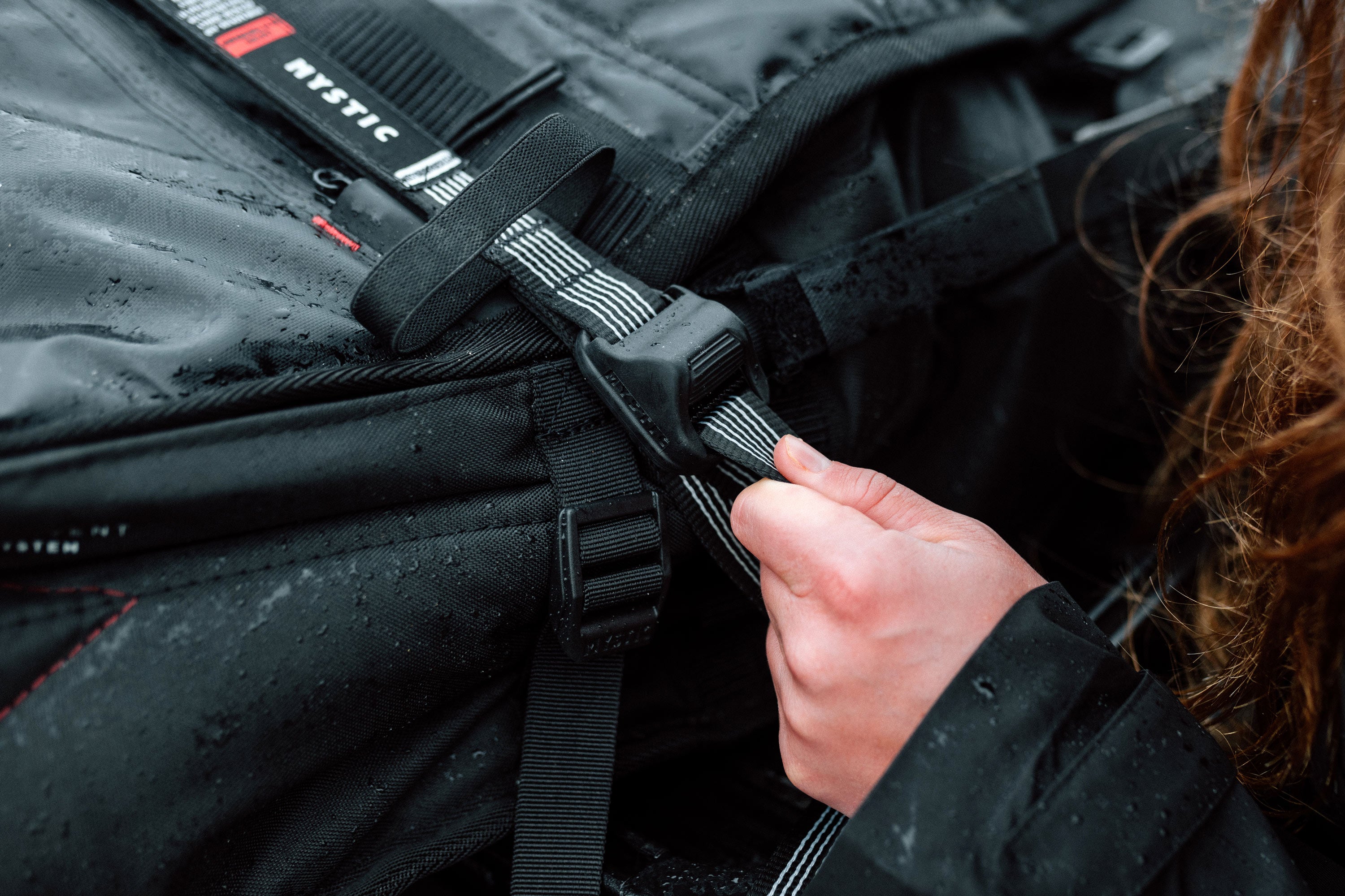 Mystic Rackstrap Set sangles galerie toit noir 2 pièces