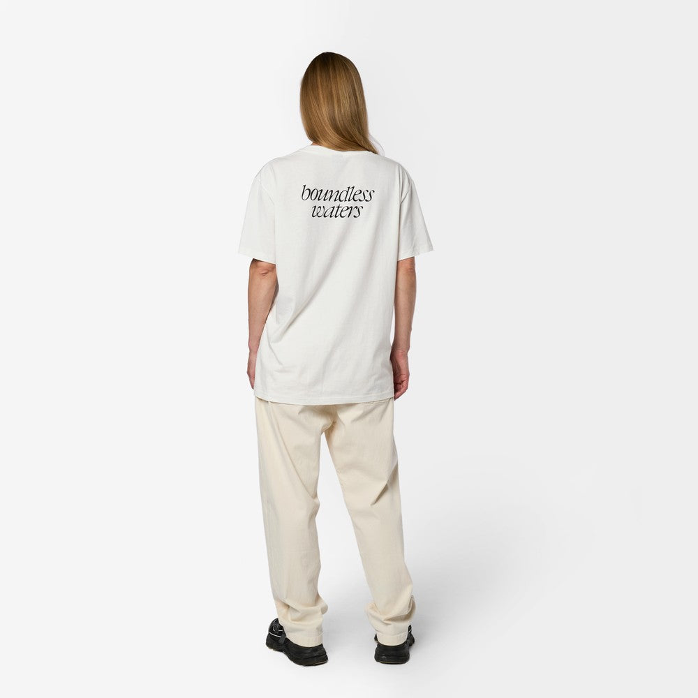 Mystic Enroute T-shirt Blanc Cassé Coupe Oversize