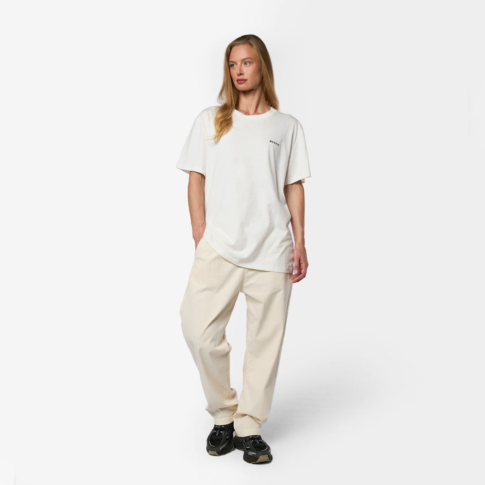 Mystic Enroute T-shirt Blanc Cassé Coupe Oversize