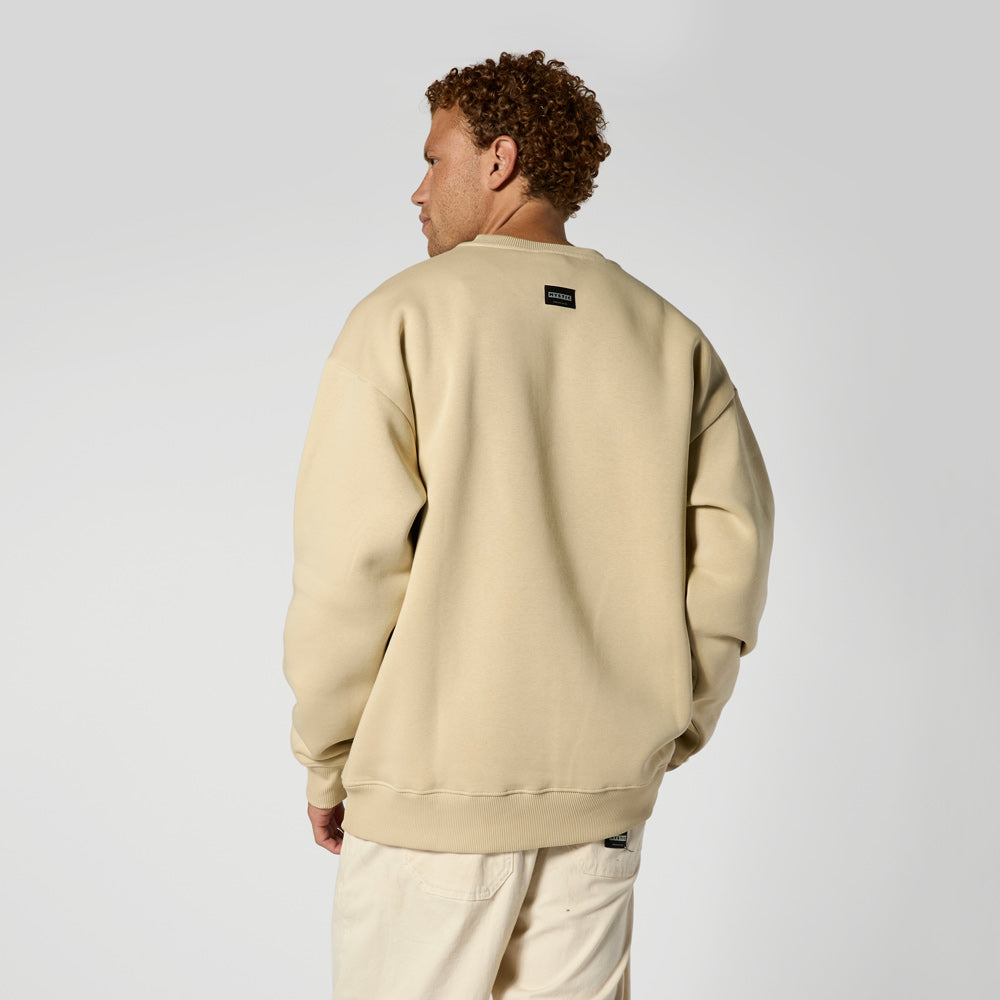 Mystic Brand Crew sweat coton col rond brodé mixte
