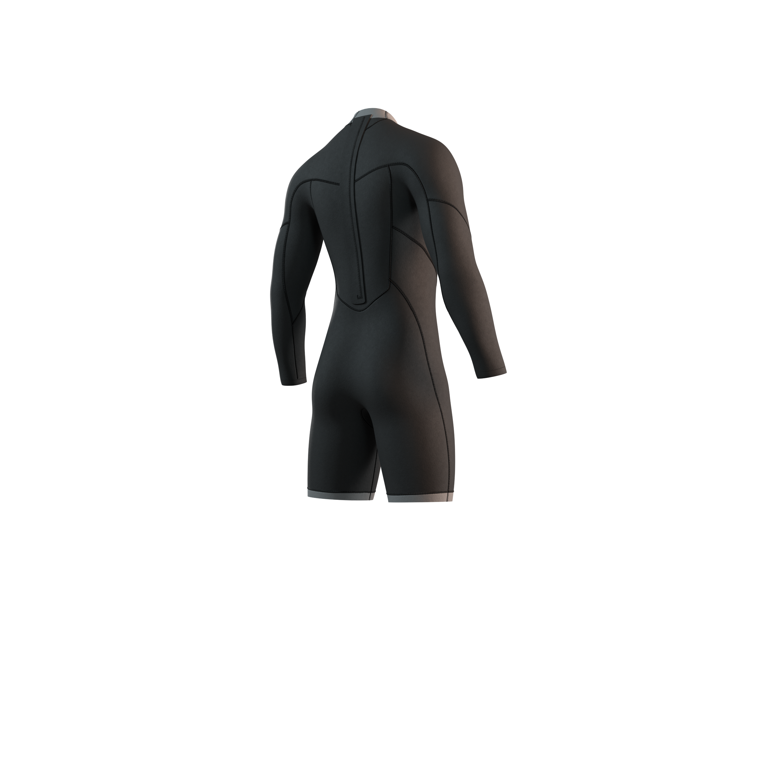 Mystic Brand shorty homme 3/2mm noir zip avant