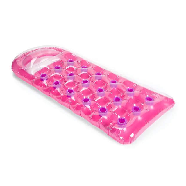 AQUASTIC ASM-188P matelas gonflable rose 188 cm avec oreiller