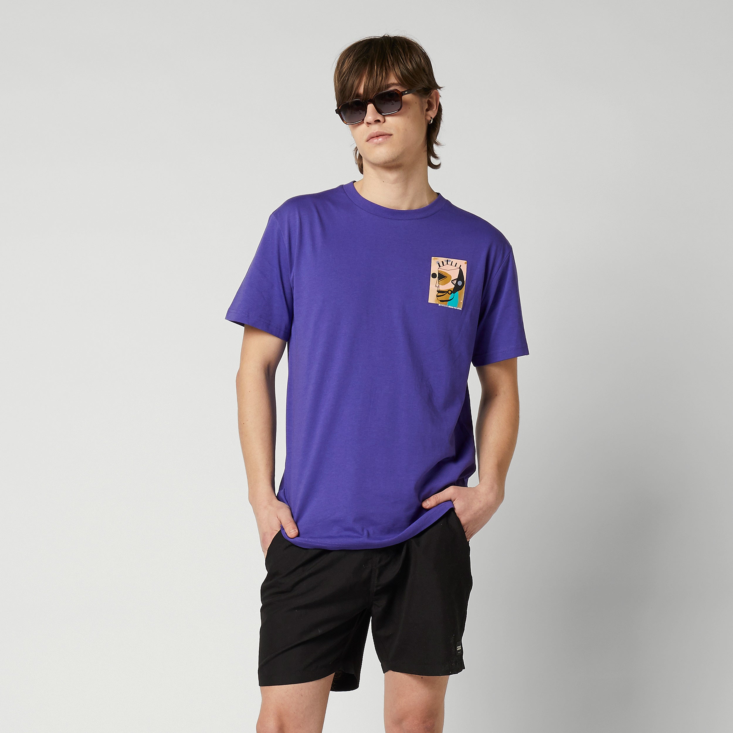 Mystic Joshua Tee t-shirt coton bio noir coupe relax