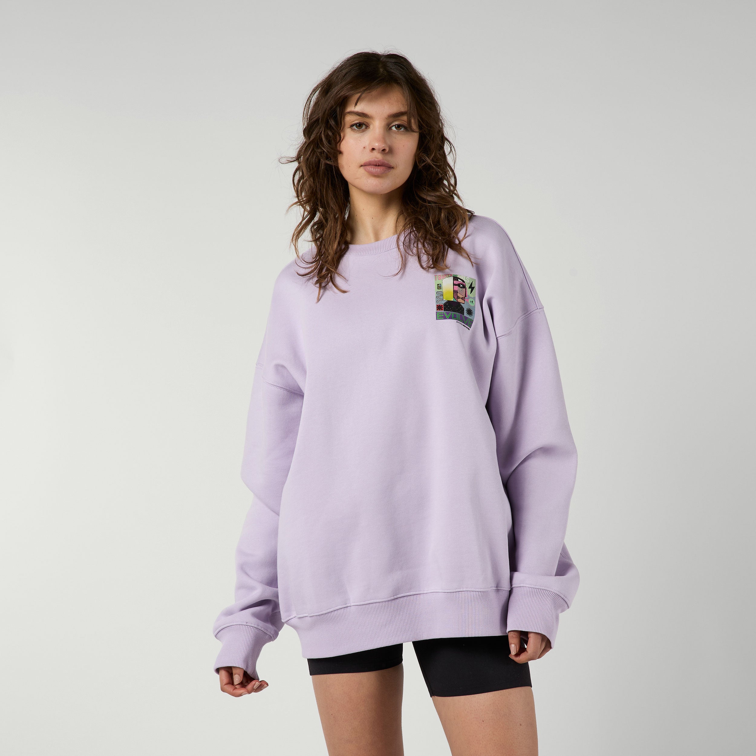 Mystic Groove Crew Sweat coton lilas M