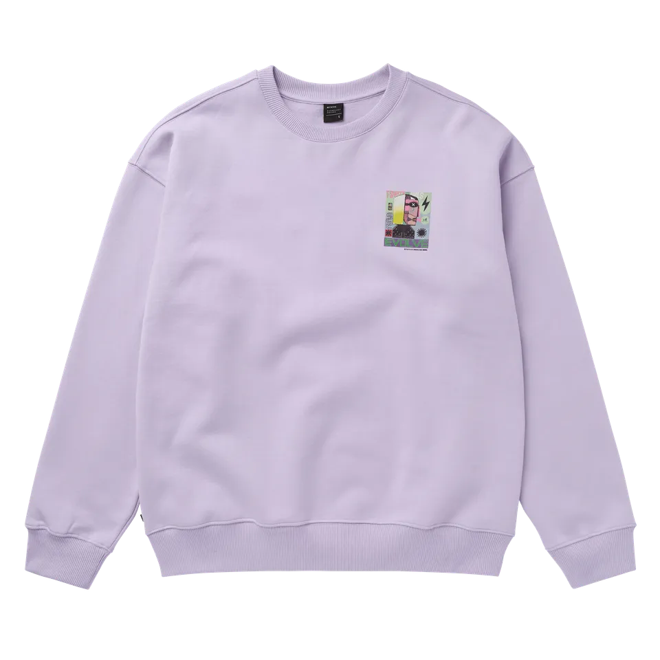 Mystic Groove Crew Sweat coton lilas M