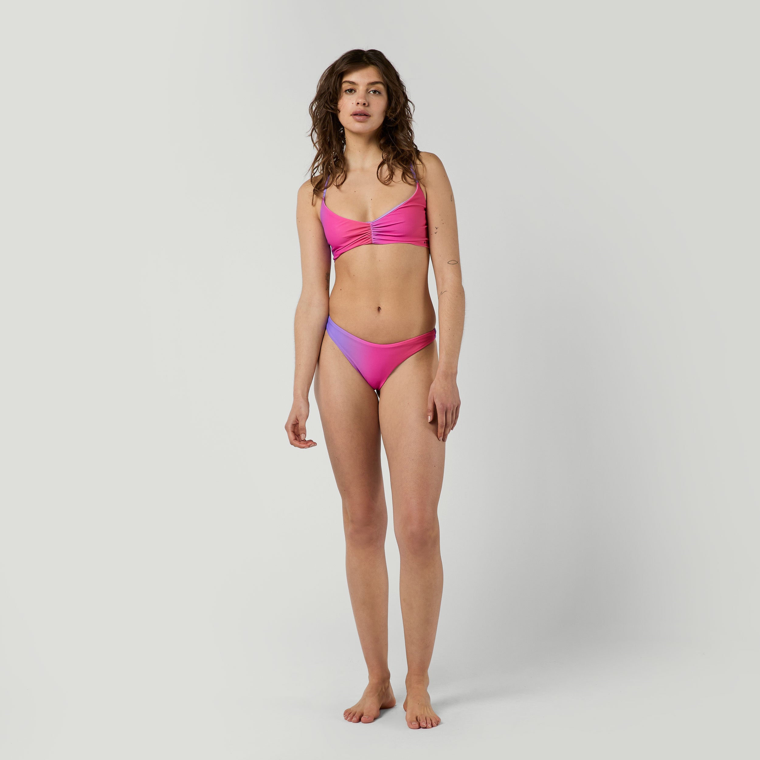 Mystic Bruna Bikini bas tanga femme corail cheeky