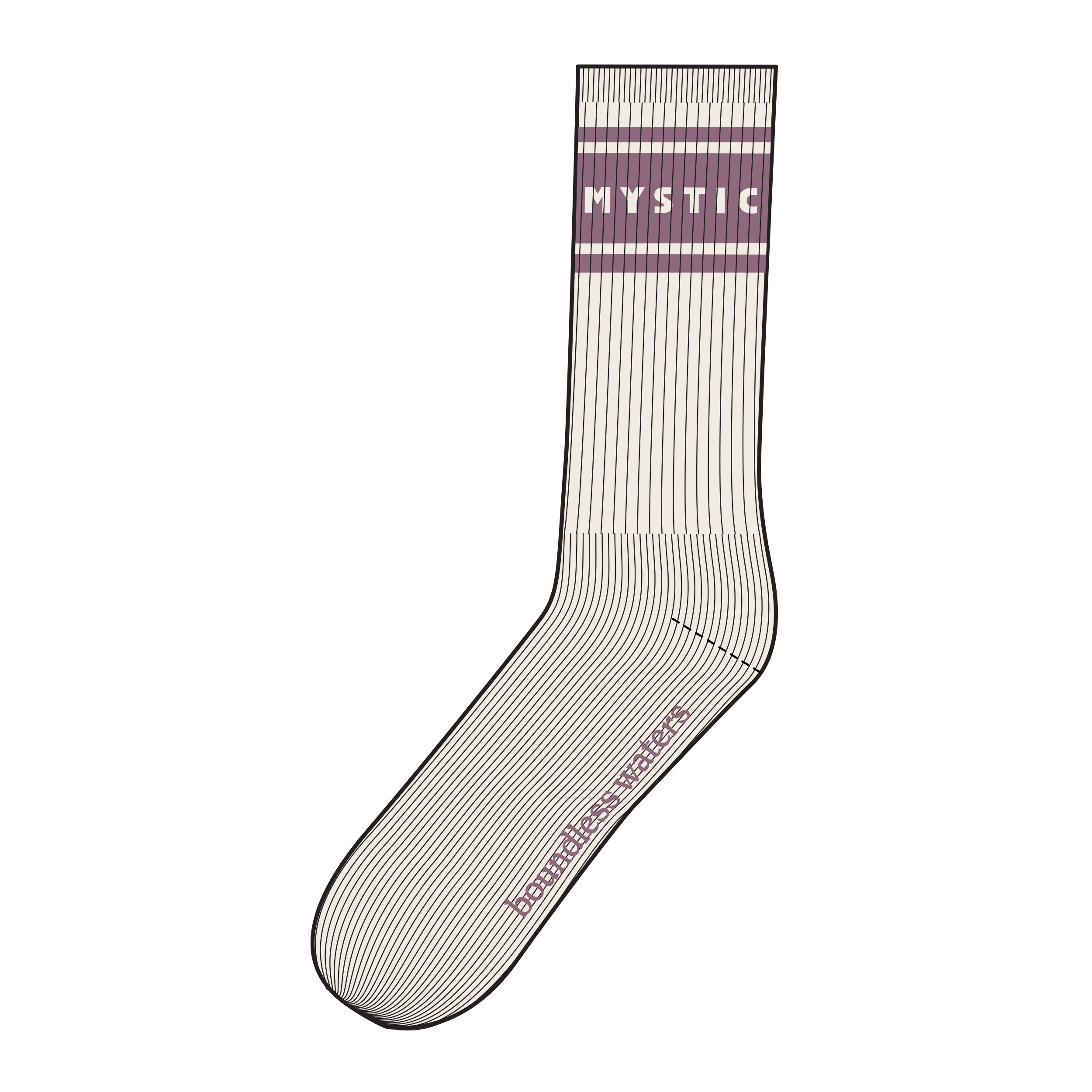 Mystic Essential Chaussettes Noires coton