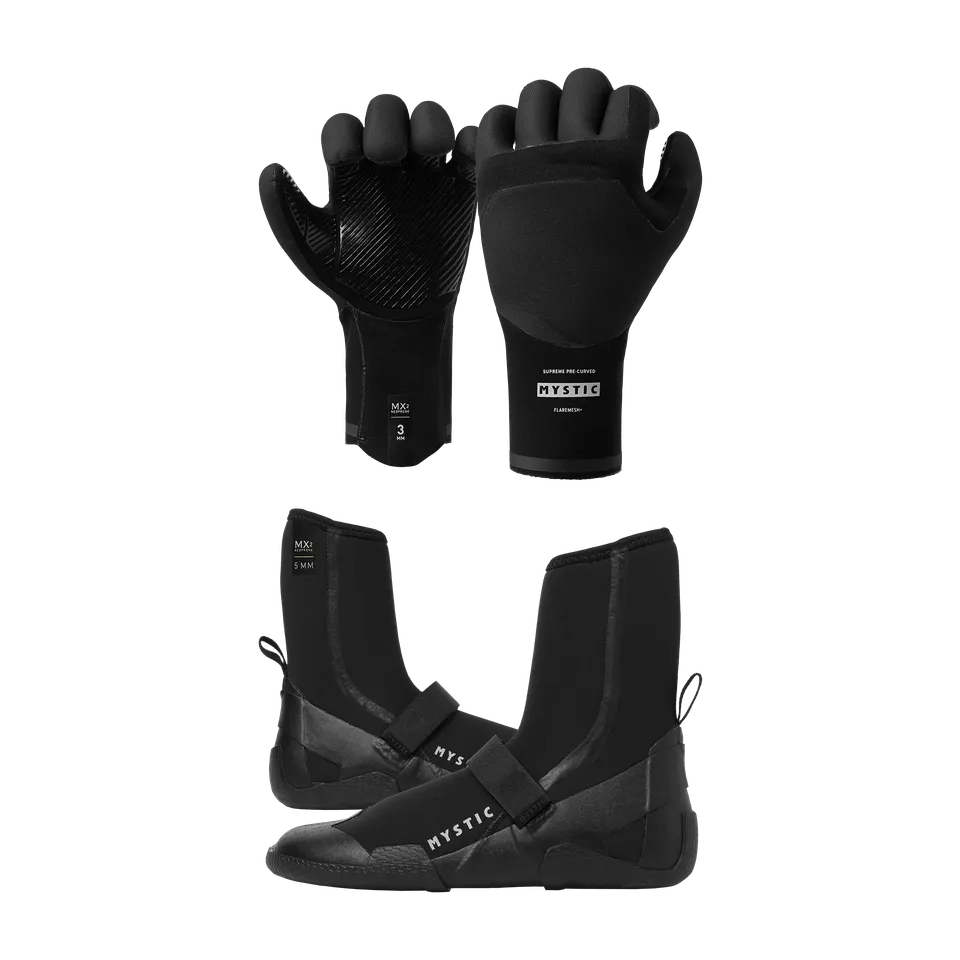 Mystic Roam set hiver bottillons + gants 5/3mm néoprène