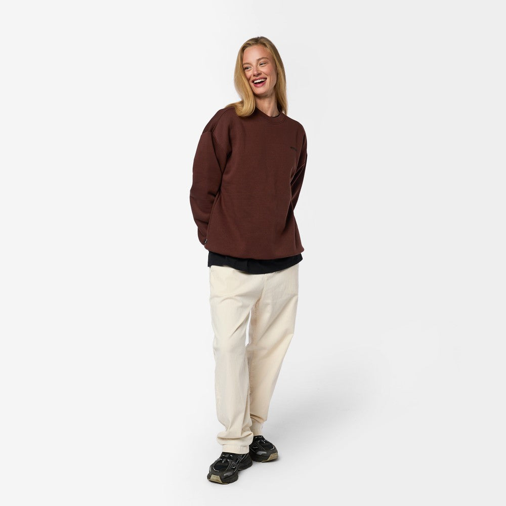 Mystic Profile Crew sweat oversize marron L gratté