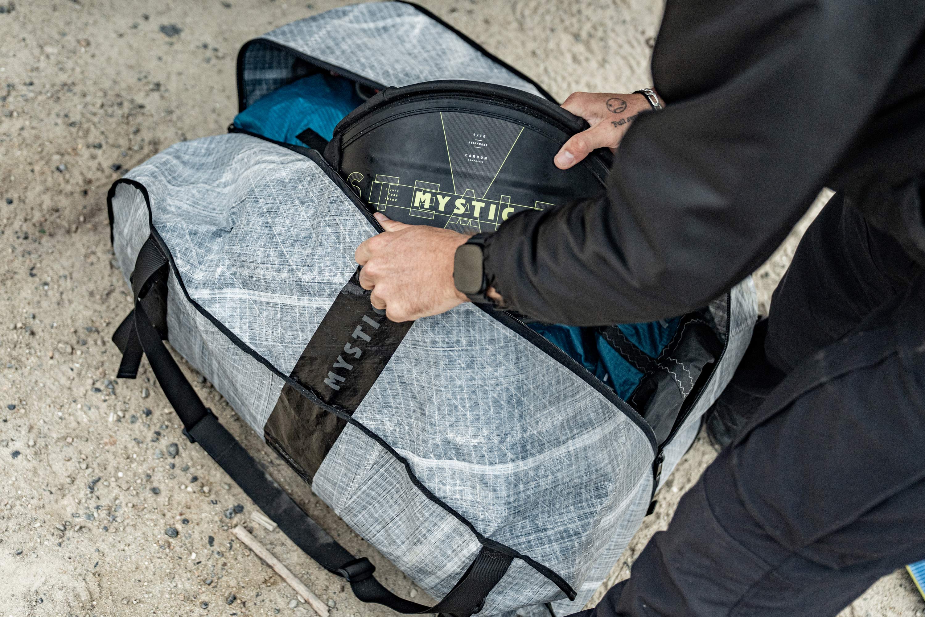 Mystic Check-in 3Di sac kitesurf 4 ailes toile voile