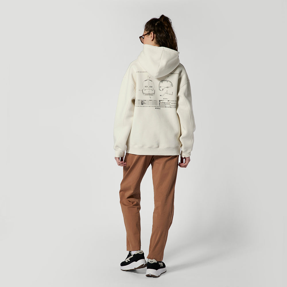 Mystic Concept H1 sweat capuche écru molleton doux