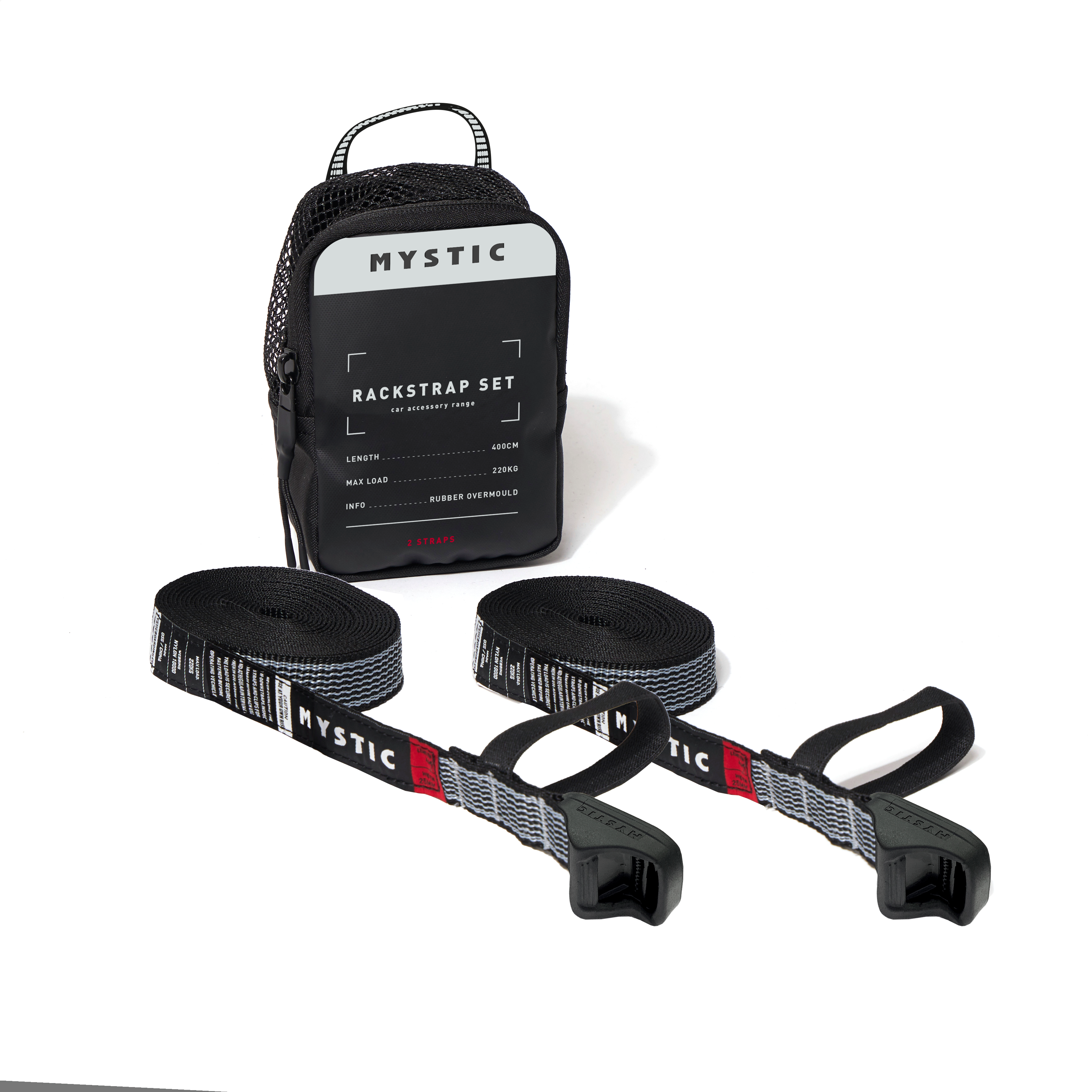 Mystic Rackstrap Set sangles galerie toit noir 2 pièces