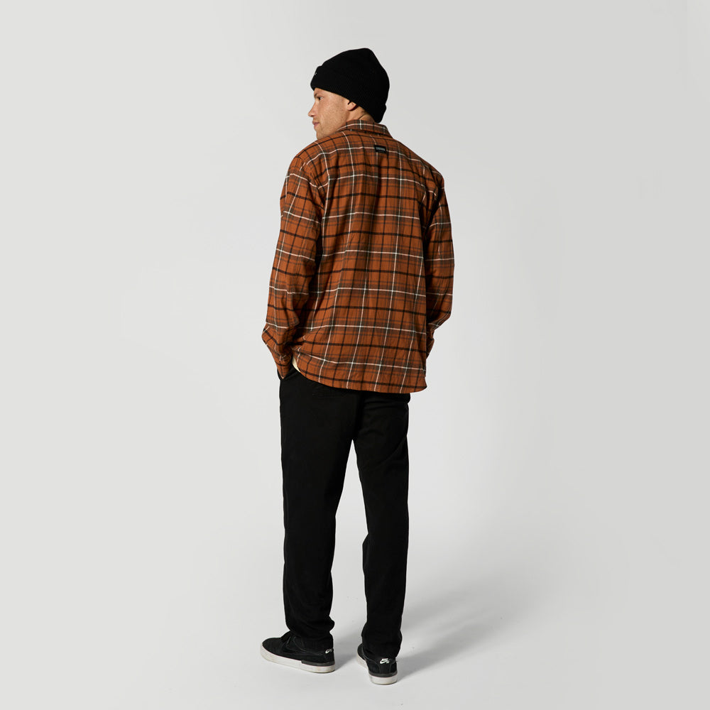 Mystic The Check Shirt chemise flanelle marron carreaux