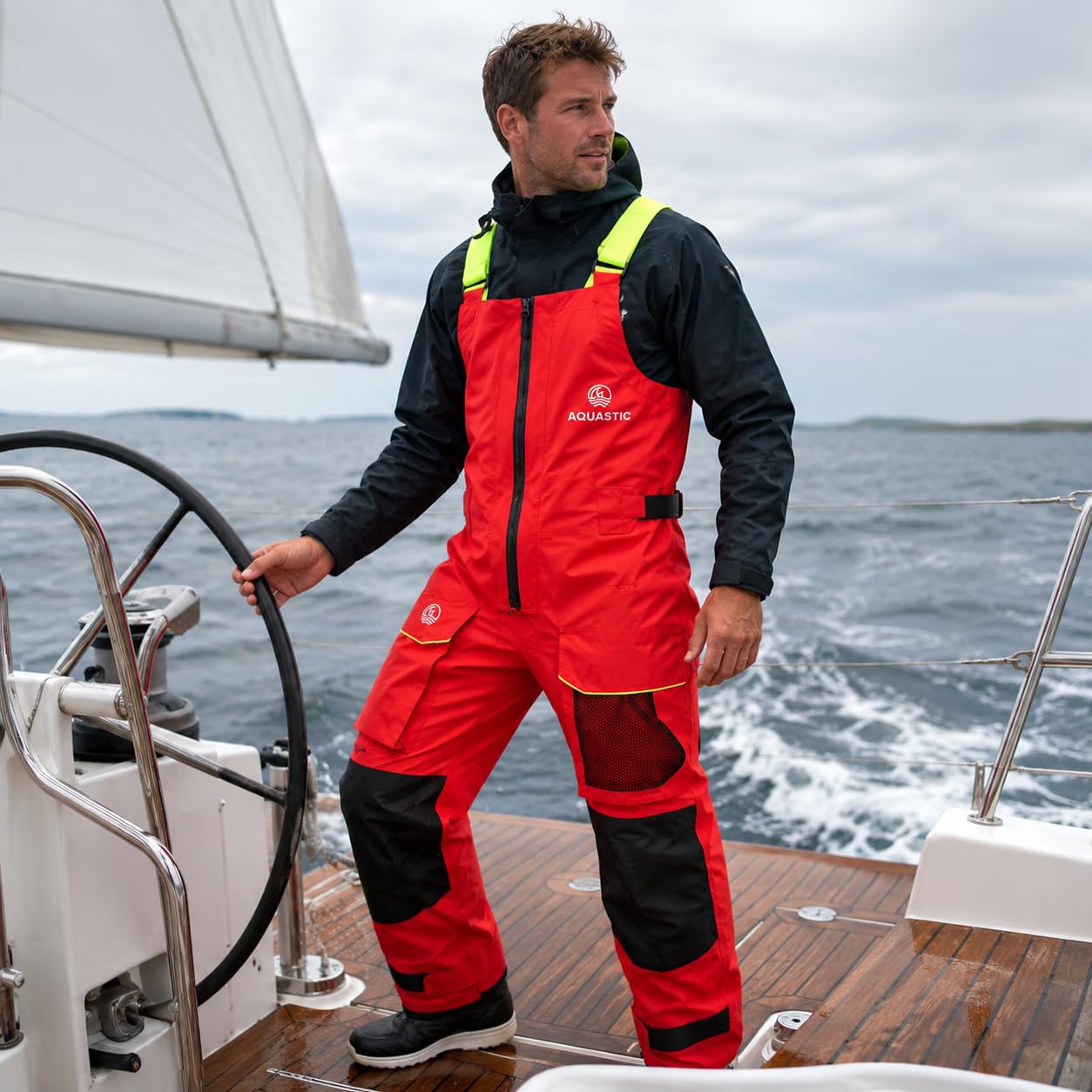 AQUASTIC Outrun pantalon voile homme rouge S coupe-vent