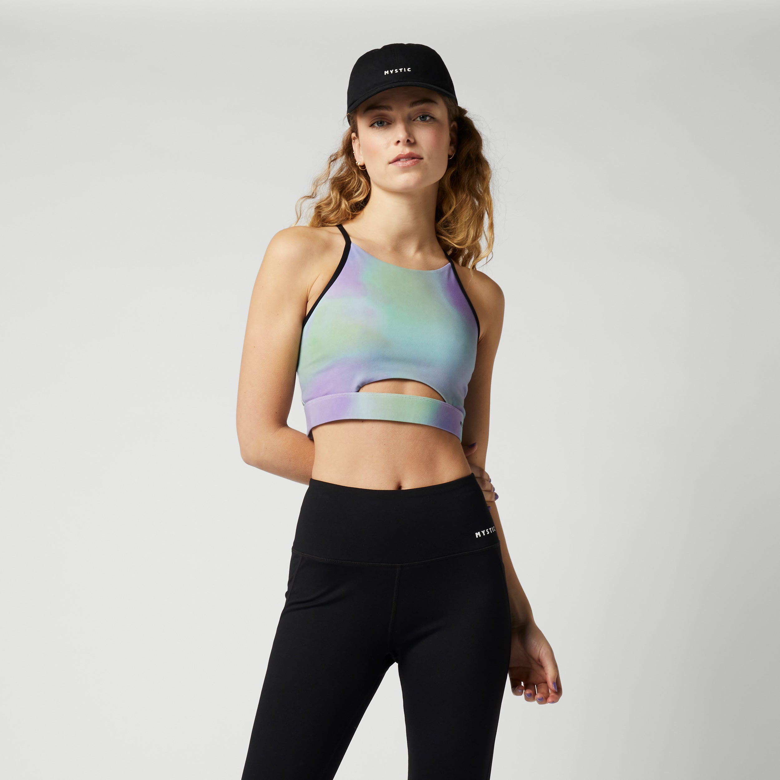 Mystic Terri brassière sport violet vert maintien moyen