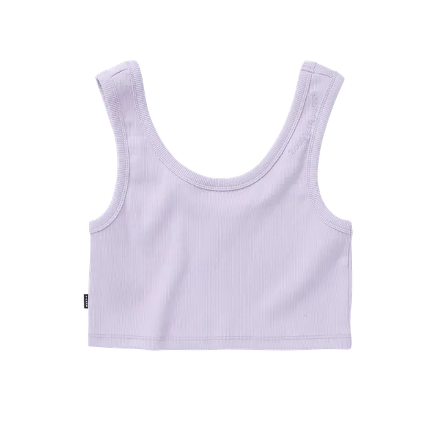 Mystic Glow Crop Tank débardeur femme marron côtelé