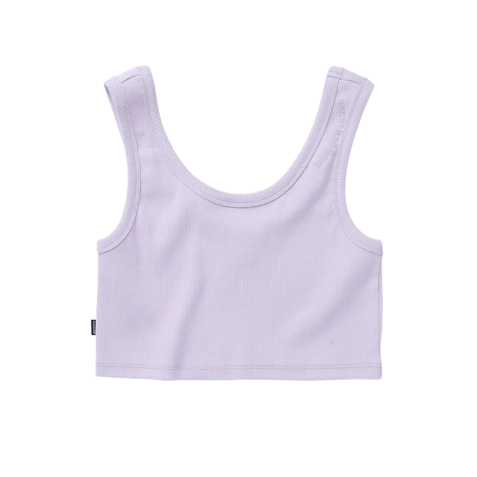 Mystic Glow Crop Tank débardeur femme marron côtelé