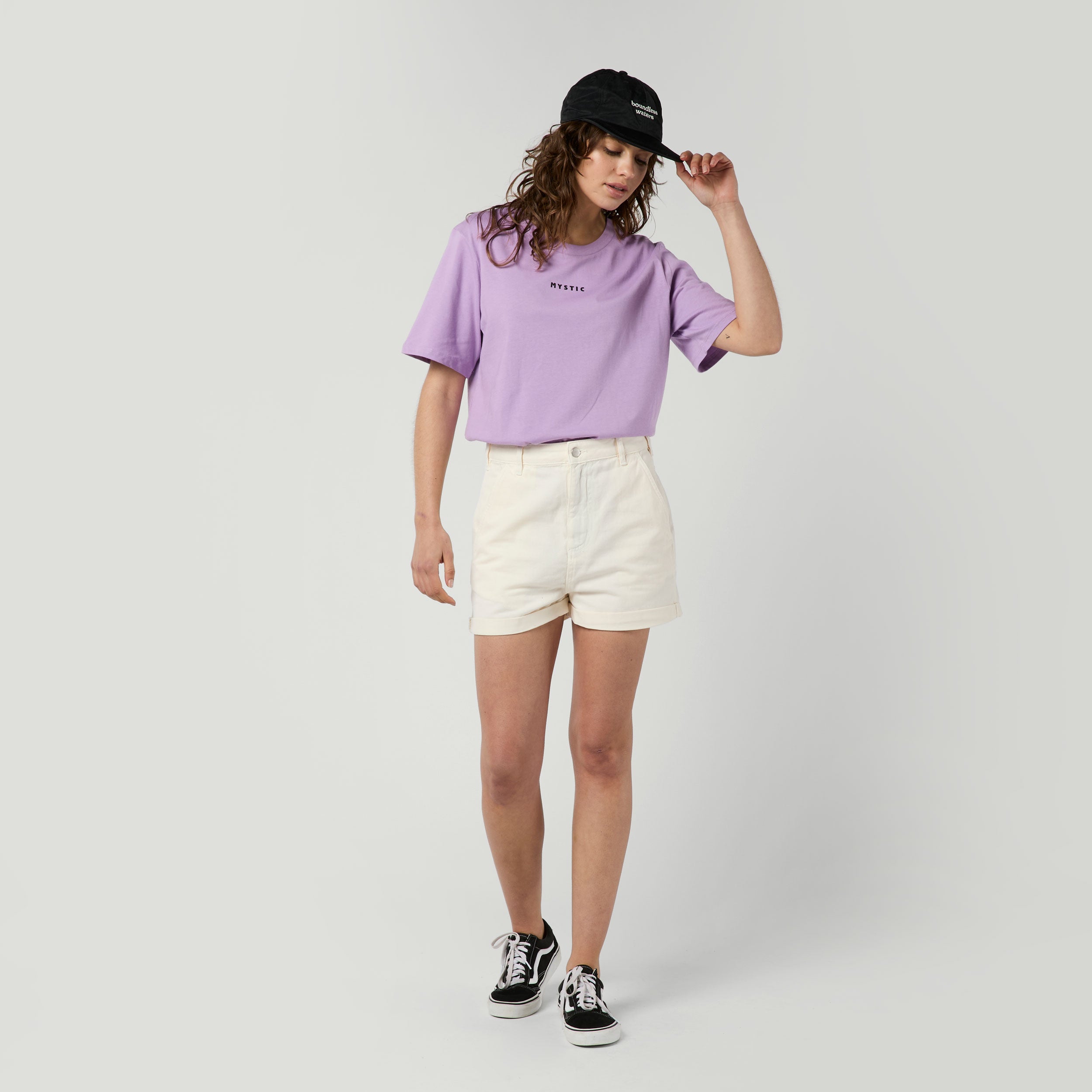 Mystic Island Short short femme taille haute coton
