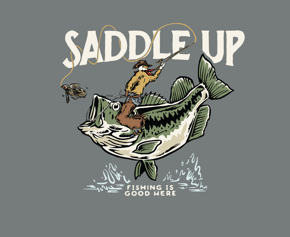 Native Watercraft Saddle Up Bass t-shirt bleu storm