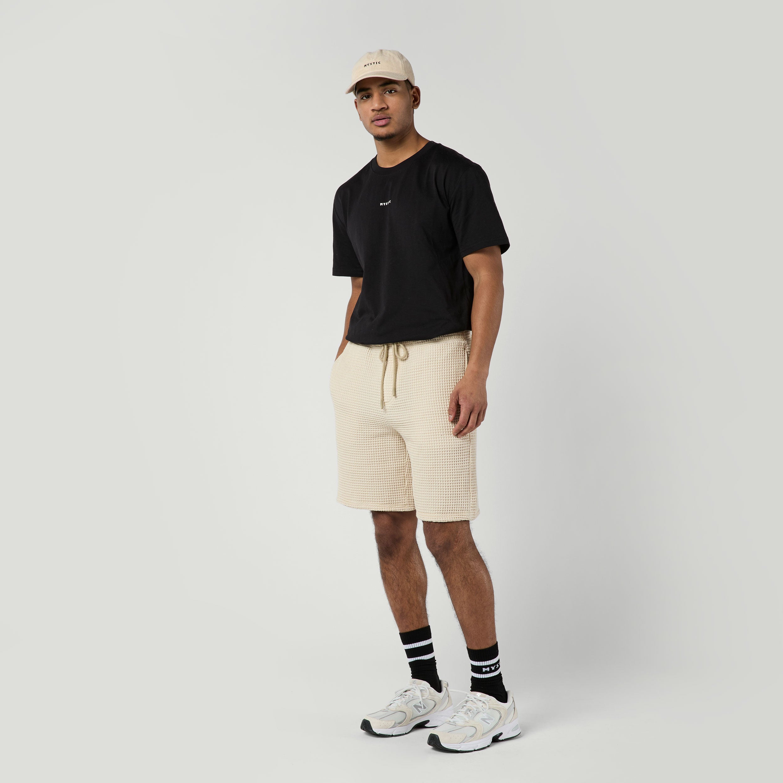 Mystic Scout Short short homme coton gaufré Sand