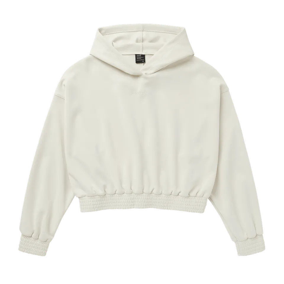Mystic Breezy Hood sweat à capuche femme Dirty White cropped