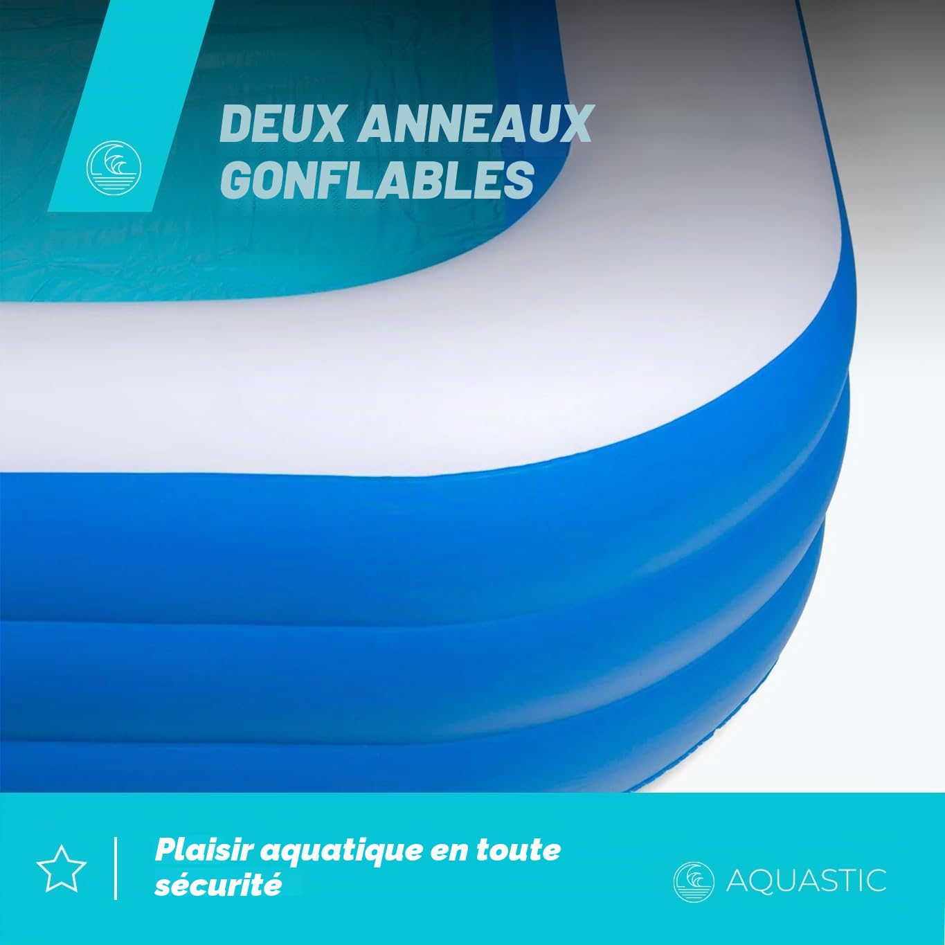 AQUASTIC AIP-305R piscine gonflable bleue 1160 L familiale