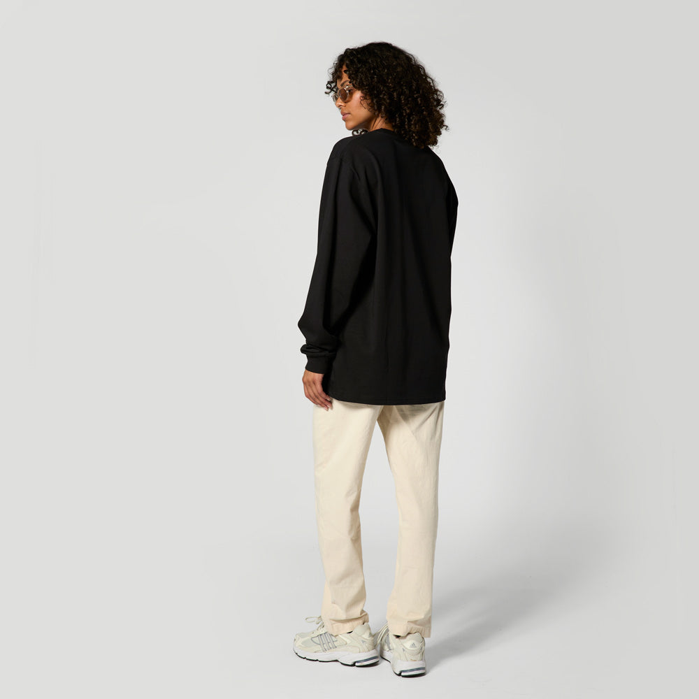 Mystic Heartsease L/S t-shirt noir coton
