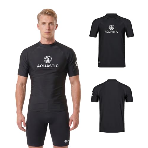 AQUASTIC Rimos t-shirt UV homme manches courtes noir UPF50+