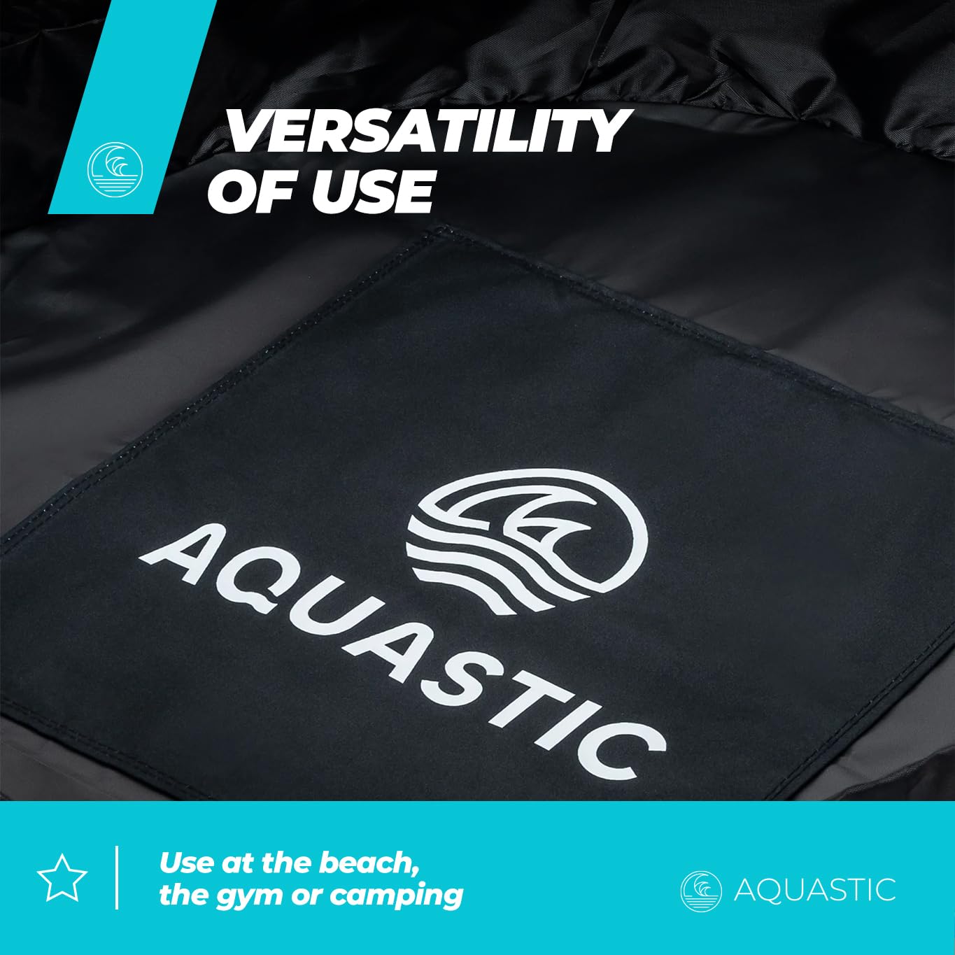 AQUASTIC Wintstick Tapis Sac Change 65 cm noir