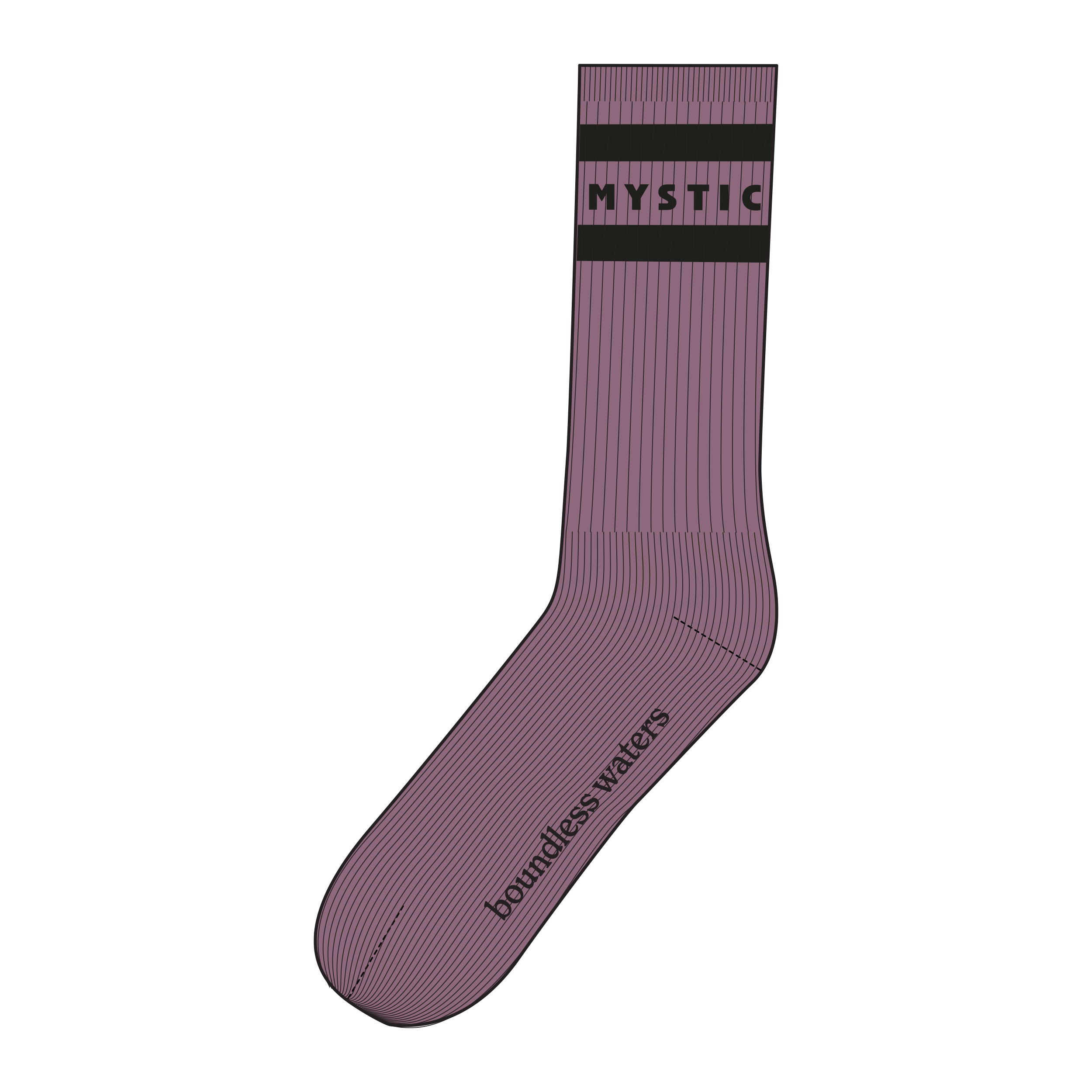 Mystic Brand Season chaussettes mixte rouge coton