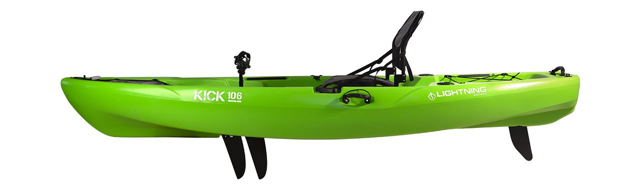 Lightning Kick 106 kayak à pédales Freedom Drive stable