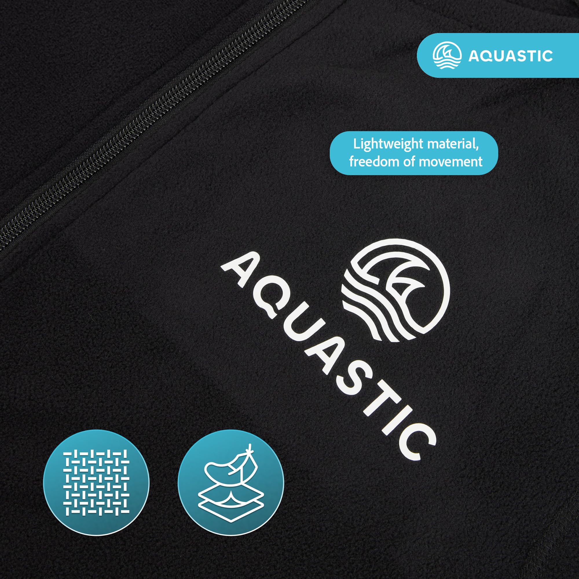AQUASTIC Outrun sous-vêtement polaire homme noir S-XXL