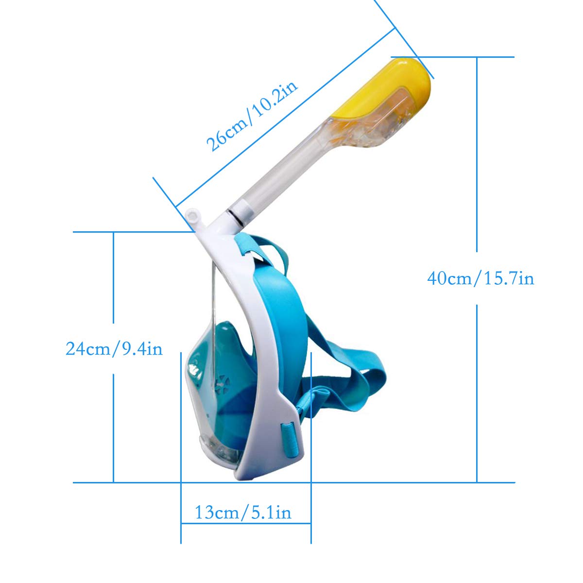 FLYBOO 180° View masque plongée intégral support caméra