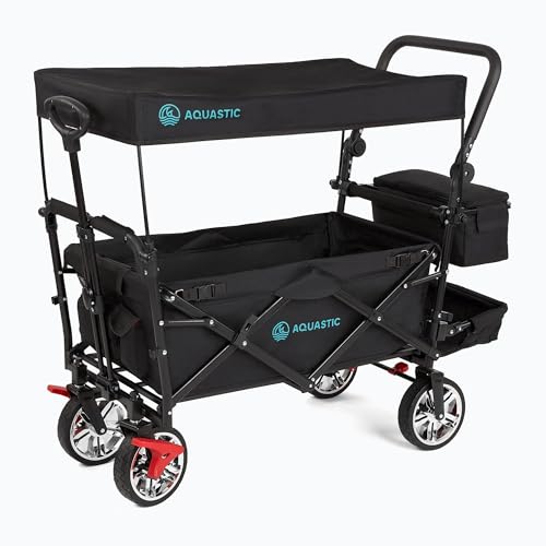 AQUASTIC chariot transport pliant 109 L noir freins
