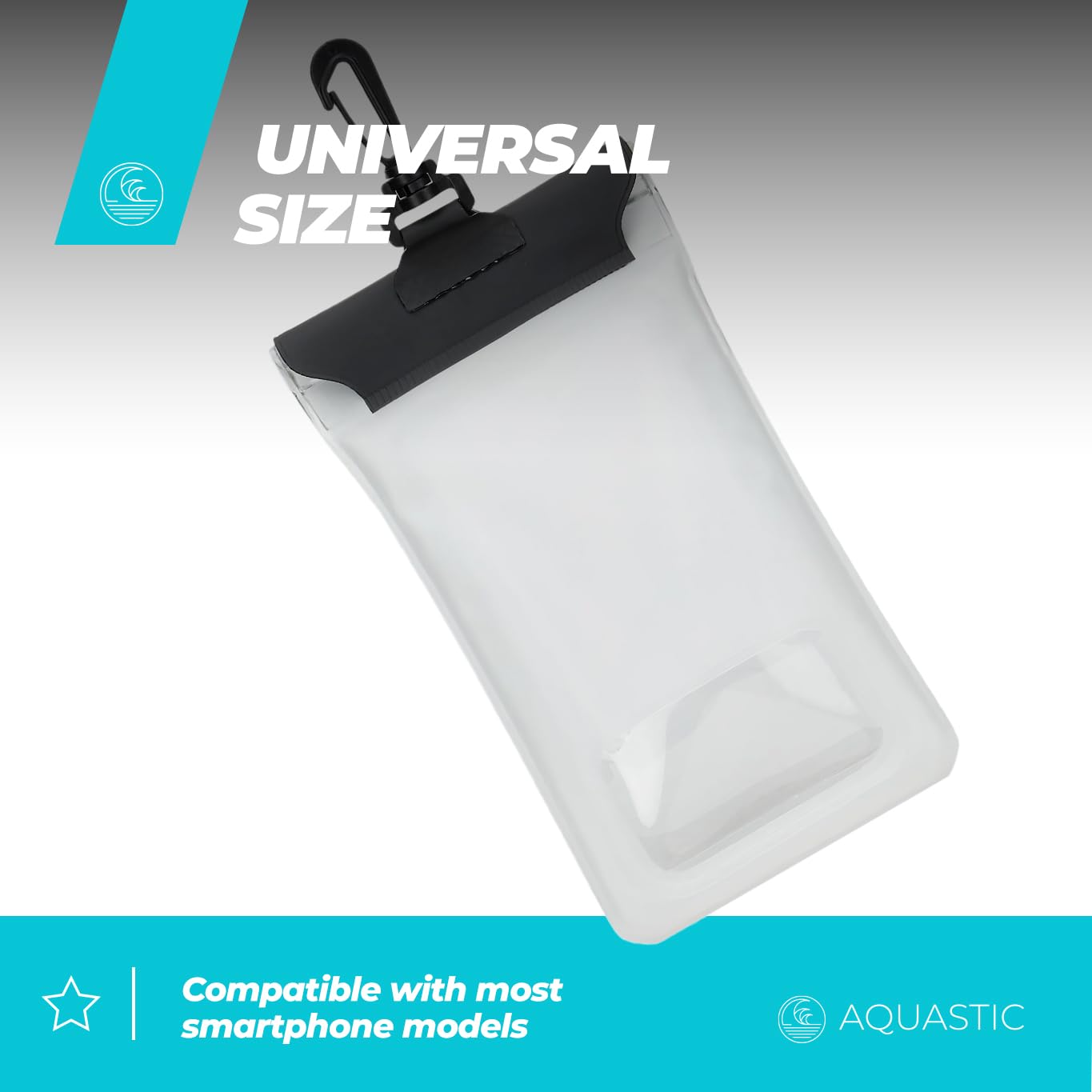 AQUASTIC Étui Étanche Flottant Téléphone IPX8 SUP Kayak