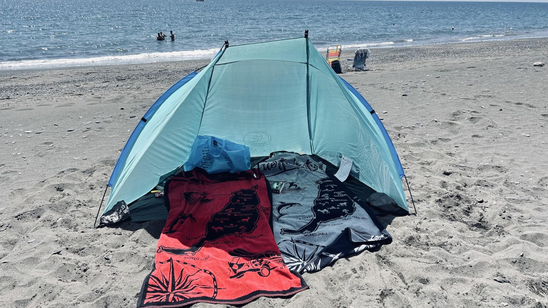 AQUASTIC Concielo tente de plage UPF50 turquoise 120x210