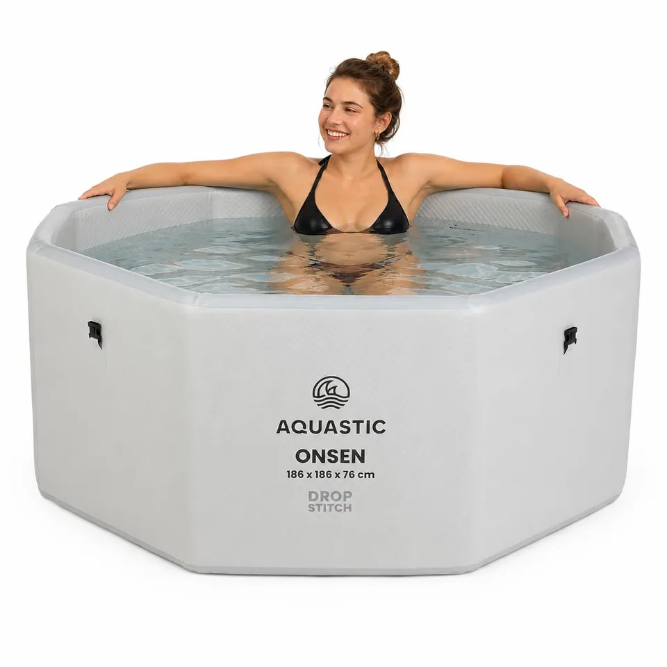AQUASTIC ONSEN bain de glace gonflable 1400 L 186 cm Drop Stitch