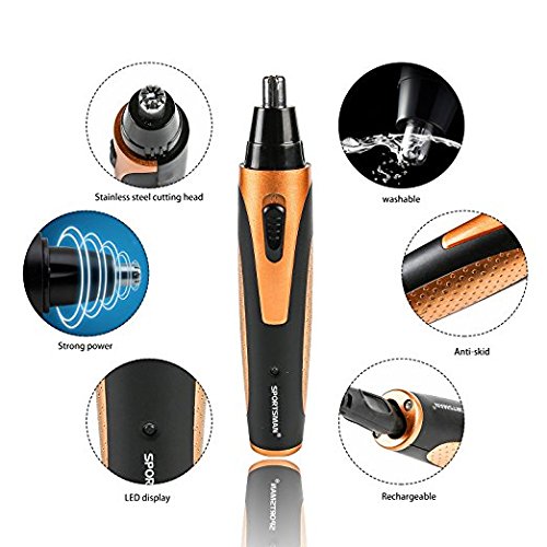 FLYBOO 4 en 1 tondeuse nez rechargeable 4 têtes