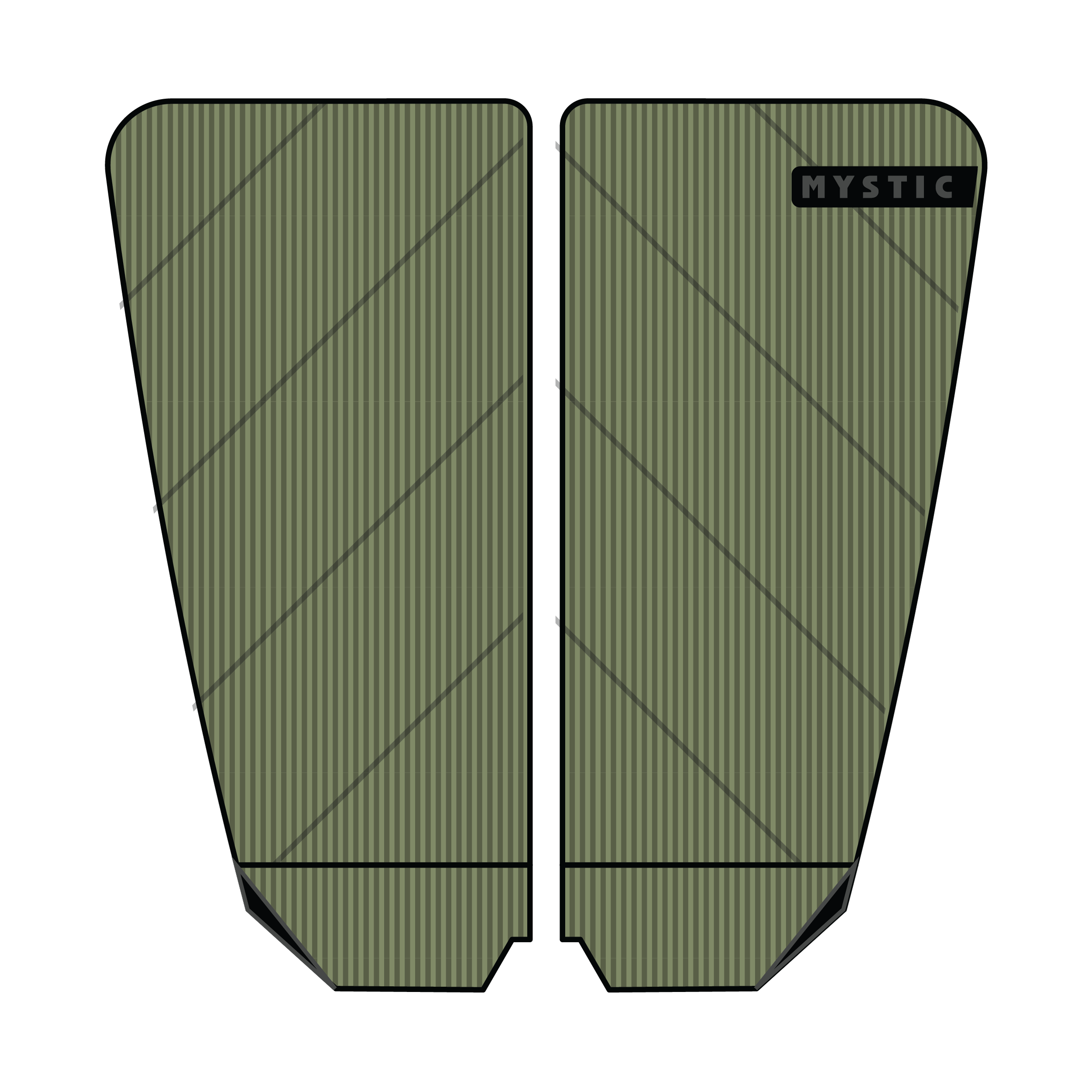 Mystic Ambush Tailpad Stubby Shape pad surf Merlot grip