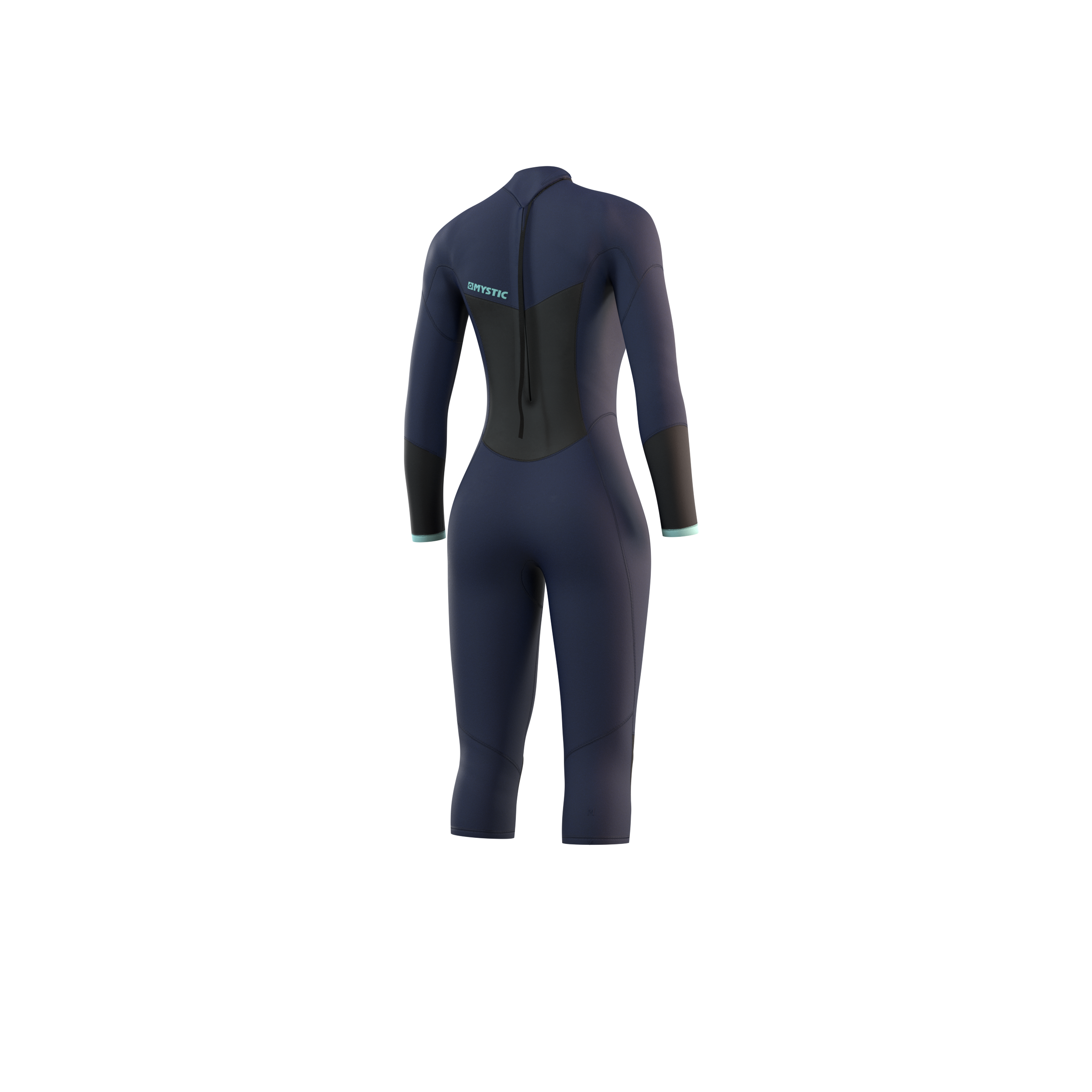 Mystic Brand Longarm Shortleg 3/2mm Bzip Flatlock combinaison femme bleu nuit