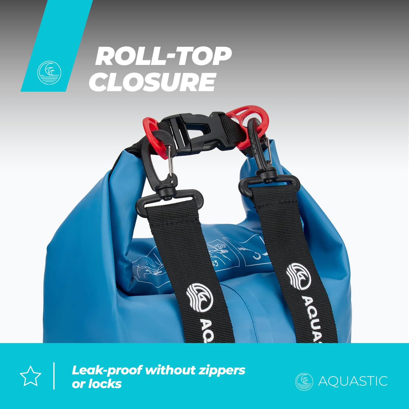 AQUASTIC Sac Étanche 20 L PVC 500D à bretelles