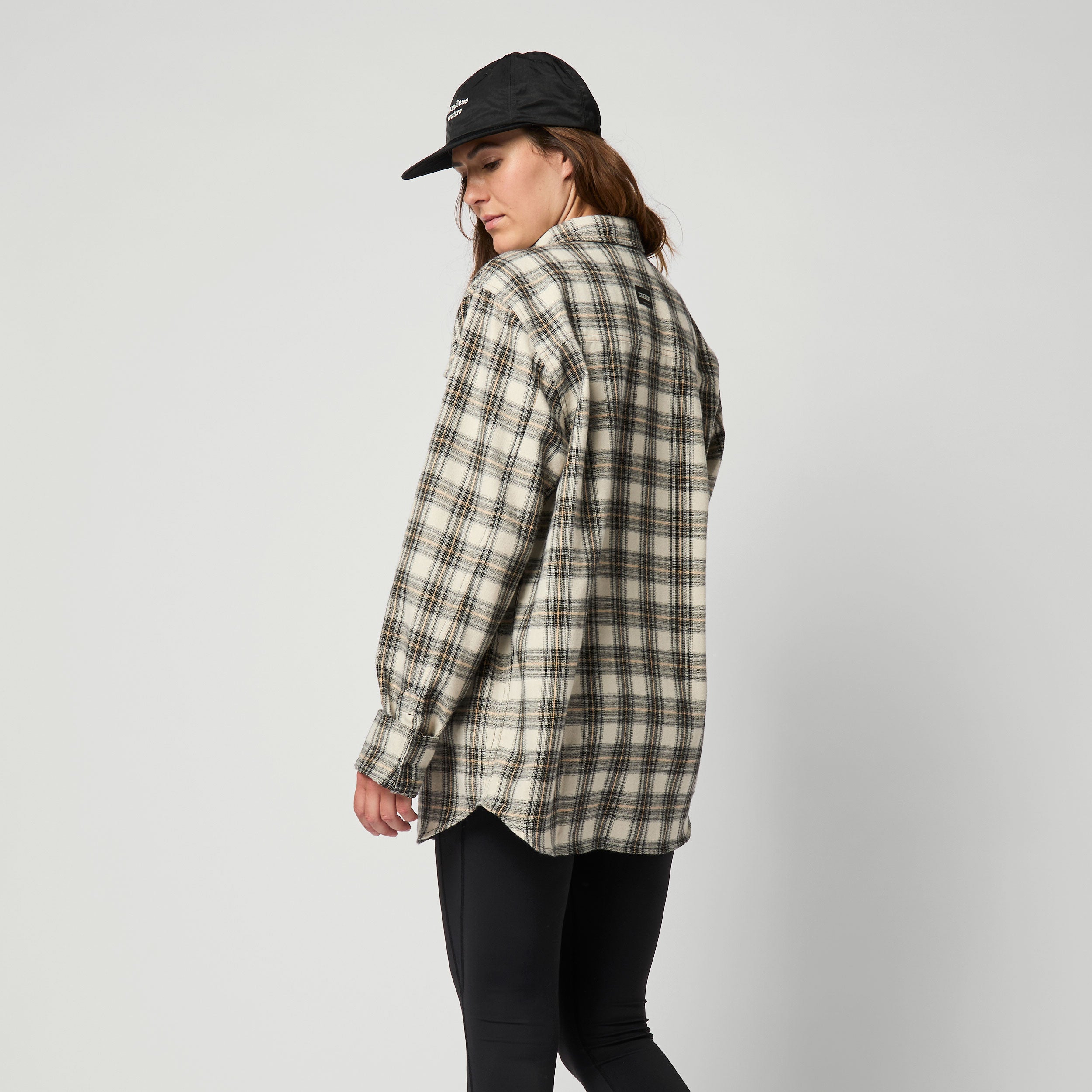 Mystic Check Shirt chemise carreaux homme blanc cassé flanelle