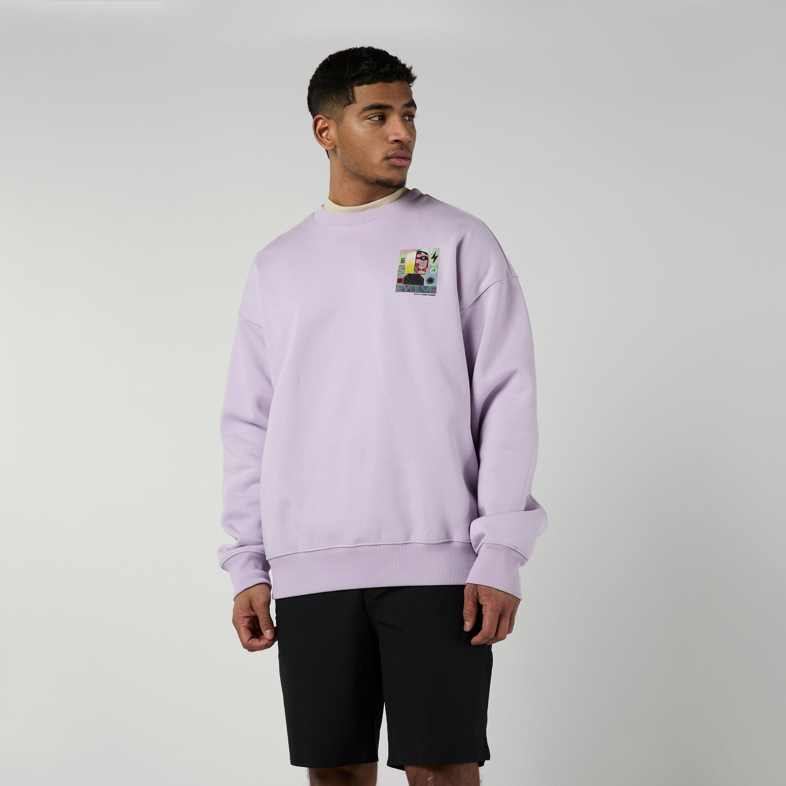 Mystic Groove Crew Sweat coton lilas M