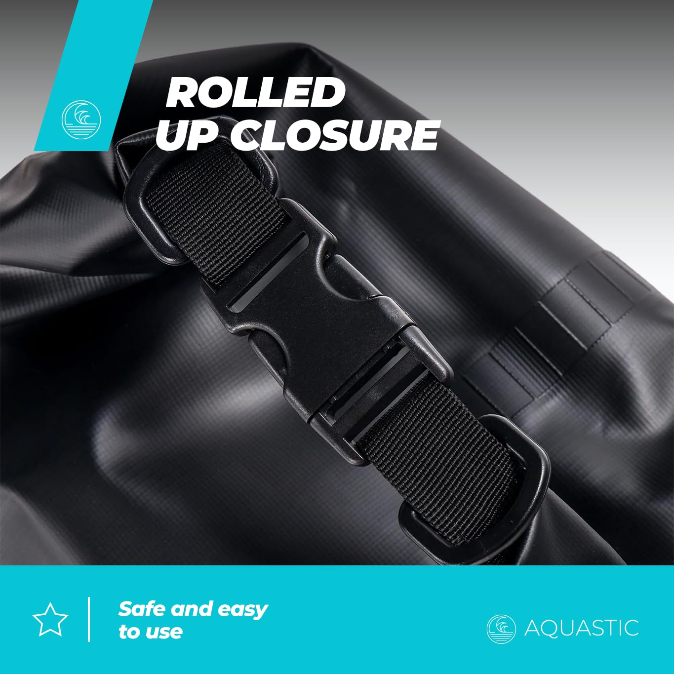 AQUASTIC HT-2225-5 sac étanche 30 L noir PVC 500D