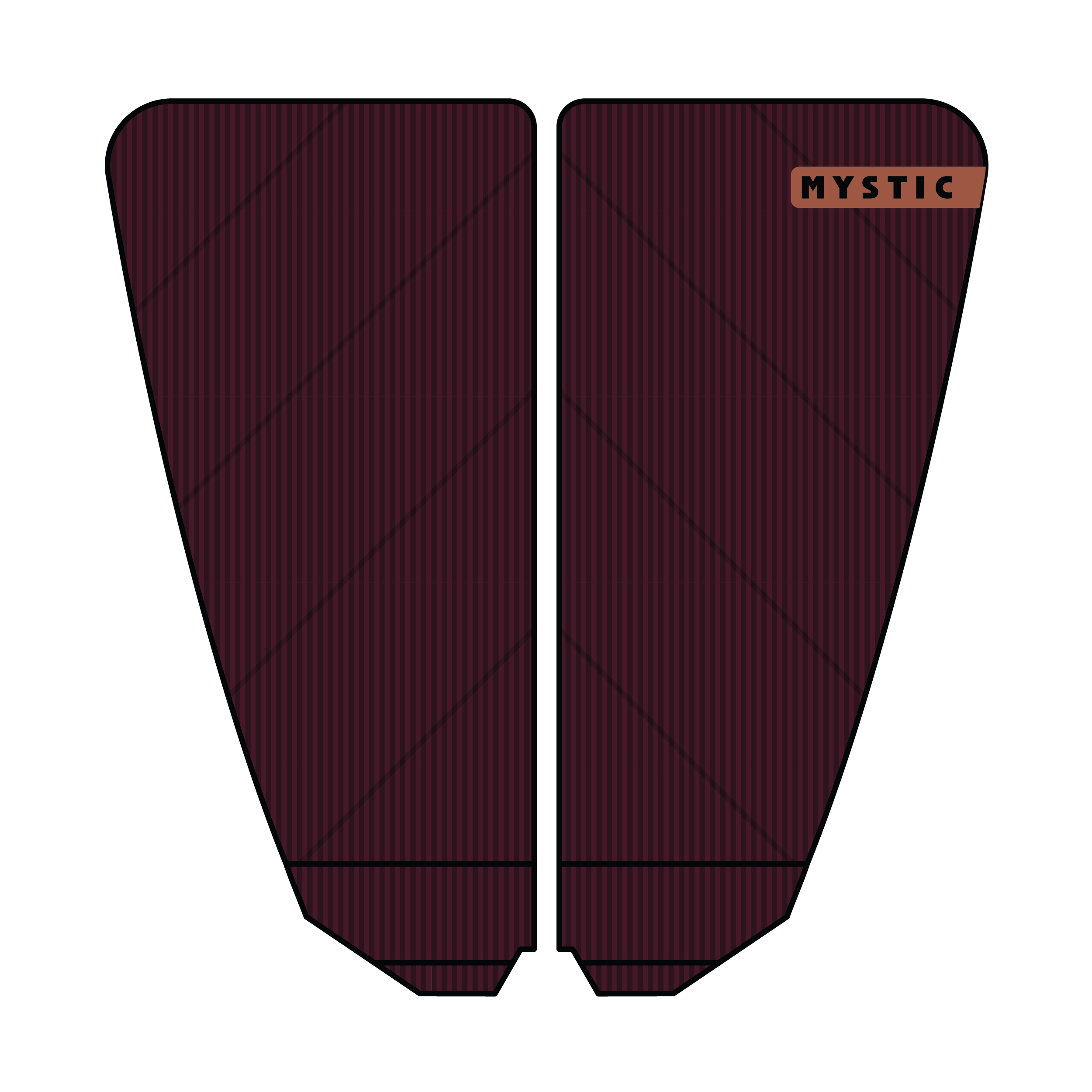 Mystic Ambush Tailpad Classic Shape pad surf noir